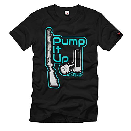 T-shirt Pump it Up Model 1897 noir Small 36551 pour passionné de fusil de chasse