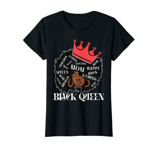 Black Queen Mom, Happy Mother's Day Camiseta