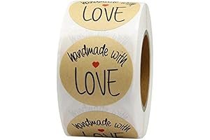 Custom Printed Cookie Stickers - 1.5" Natural Handmade with Love