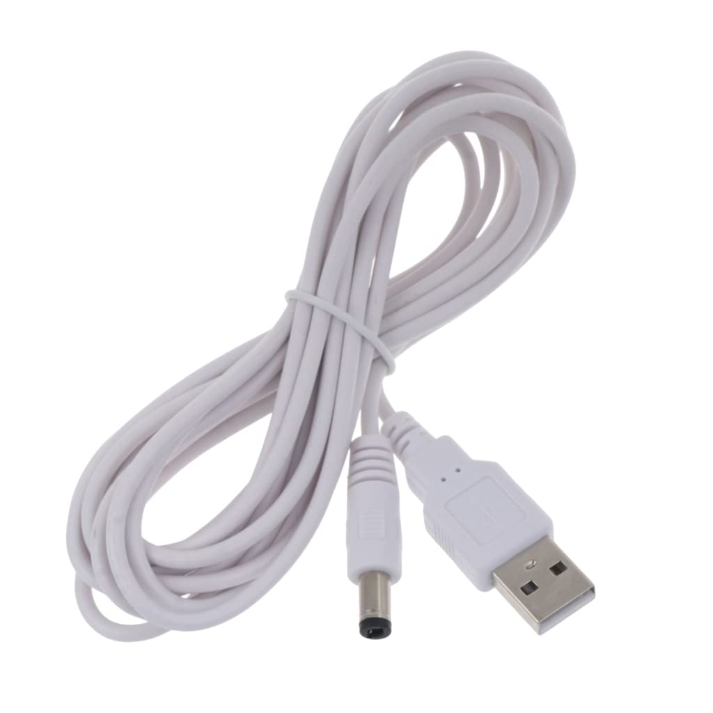 Tsophreniq 5V Power Cable USB 2.0 Male to 5.5mm x 2.5mm Male Power Cord for Router, LED Light, 1M/2M3M