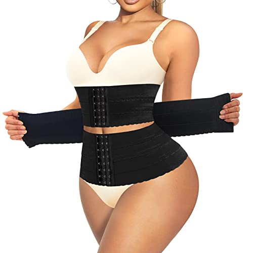 Qaciviq Segmented Waist Trainer For Women Waist Cincher Shapewear For Women Tummy Control Workout Body Shaper Girdle Black #TOP20