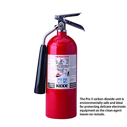Kidde 466180 Pro 5 Carbon Dioxide, Food and Electronic Safe, Environmentally Safe, Fire Extinguisher, UL Rated 5-B:C