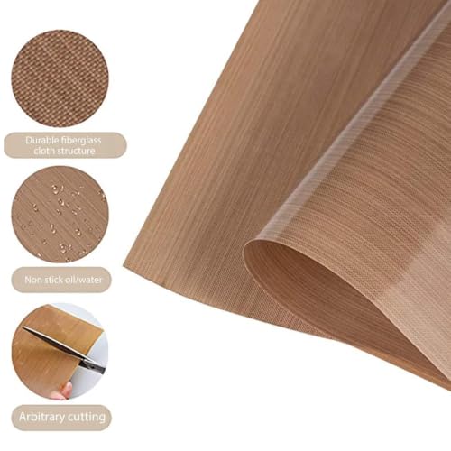 Miniatura 3 de Tsuoukl Paquete De 4 Hojas De Teflón Ptfe, Lámina De Hornear, Papel De Horno Reutilizable, Transferencia De Prensa De Calor Antiadherente 30x40 Cm Resistente Al Calor Craft Mat