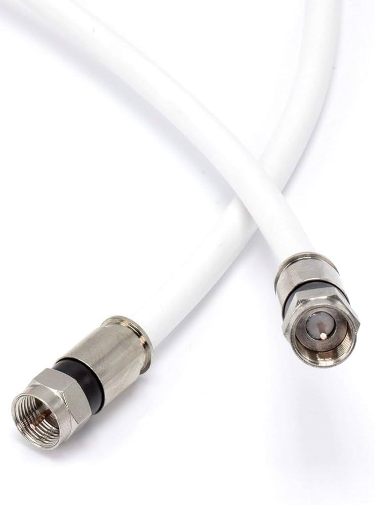 RG-6 Coaxial DTH Cable 60 Meter for All DTH Antenna Dish TV with 2 F type connector and 60 Cable Clips.-image-41