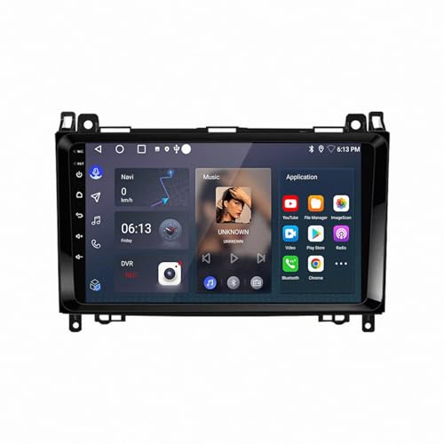 Autoradio Android Auto avec écran tactile pour Mercedes B200 2005-2011 et contrôle vocal GPS