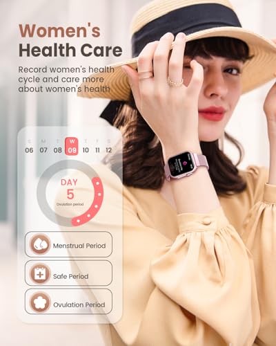 Image of Smart Watch for Women Men Fitness: Smartwatch for iPhone Android with SpO2 Blood Oxygen /Heart Rate Monitor, Sleep Tracking, Bluetooth Calls , 120+ Sports Modes, IP68, 2 Bands 30-Day Battery Life