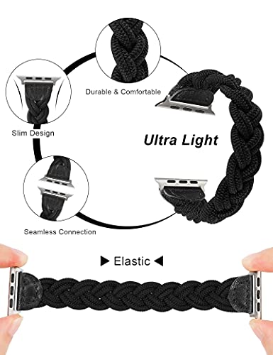Image of Wearlizer Stretchy Braided Band Compatible with Apple Watch Bands Women