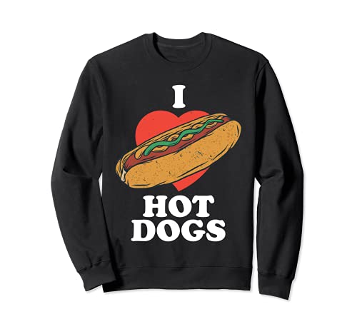 I Love Hot Dogs Shirt,Hot Dog Funny T Shirts for Women Adult Sudadera