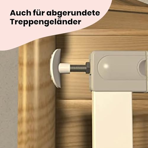 Safety 1st Y-Spindel Gitter Erweiterung für Auto Close oder Easy Close Schutzgitter für Babys, Erweiterung des Treppenschutzgitters, 6 Monate - 2 Jahre, Metal White (2 Stück)