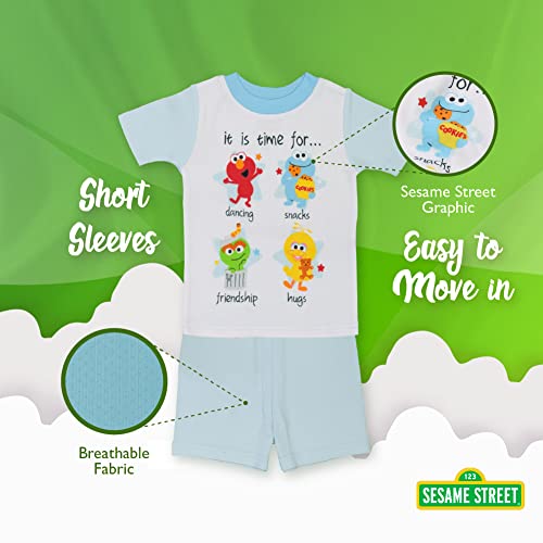 Sesame Street Baby 4-Piece Snug-Fit Cotton Pajama Set, It Is Time For, 2T #TOP4