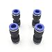 4 Pcs/Set Fuel Line Connector 800-193 3/8" Nylon Hose Union