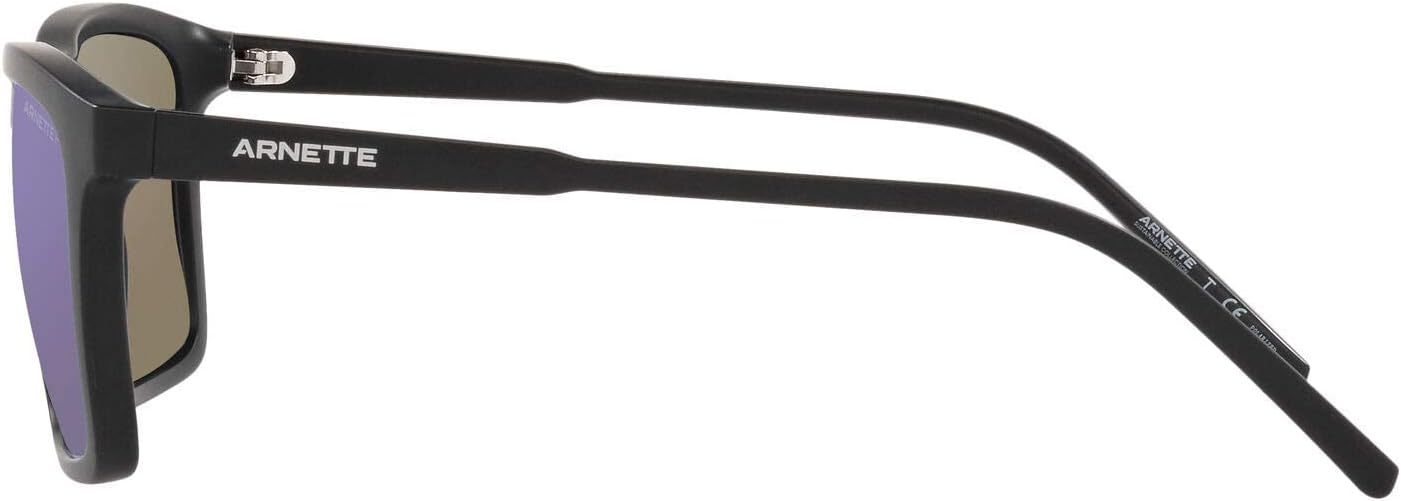 ARNETTE Man Sunglasses Black Frame, Dark Grey Lenses, 56MM