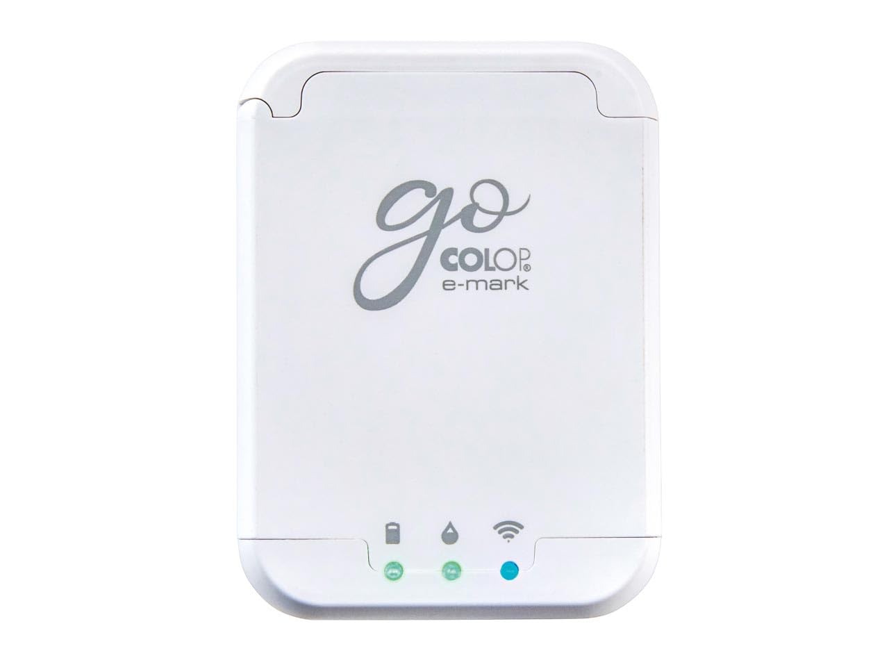 Colop e-Mark go, kompakter tragbarer Drucker, mobiles Beschriftungsgerät, vollfarbige Abdrucke auf saugenden Oberflächen, kostenlose App, weiß, 73,5 x 54,5 x 63,5 mm