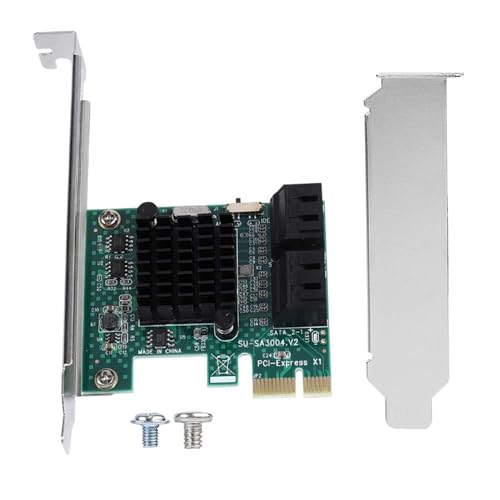 SATA-Controller Socobeta PCIe SATA-Kartenadapter für 4-Port SATA 3.0