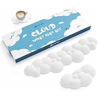 ATTACK SHARK Cloud Reposamuñecas con Conjunto de Posavasos,