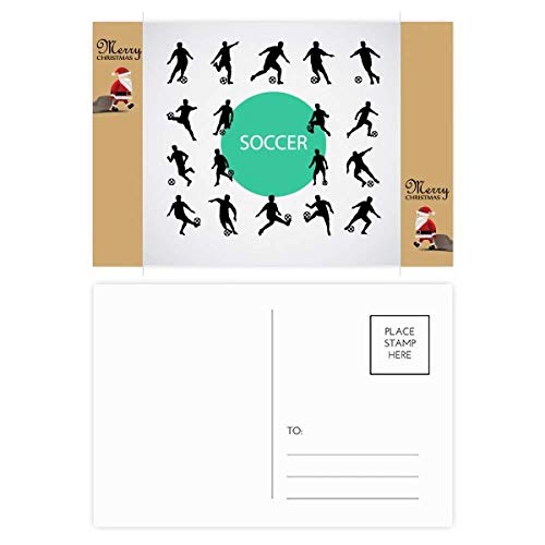 Cartes de remerciement football en lot de 20 avec silhouettes de joueurs