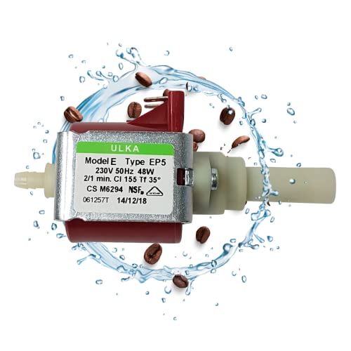 Lichtblau Pumpe Ulka EP5 48W 230V I Ersatzpumpe passend für Whirlpool Bauknecht 481236018581, DeLonghi 5132106900, Indesit-Company C00312985 & Philips 422245945091 I Wasserpumpe Kaffeevollautomat