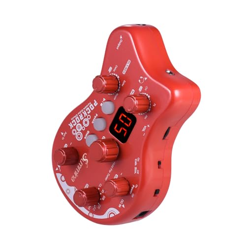 Jemora PockRock Guitare portable Multi-effets Processeur Pédale d’effet 15 types d’effets 40 rythmes de batterie Fonction de réglage avec adaptateur secteur - Les Beatles, Paul McCartney, John Lennon, RIngo Starr, George Harrison Jemora PockRock Guitare portable Multi-effets Processeur Pédale d'effet 15 types d'effets 40 rythmes de batterie Fonction de réglage avec adaptateur secteur
