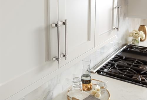 Image of Amerock BP36607PN | Davenport 6-5 /16 inch (160mm) Center-to-Center Polished Nickel Cabinet Pull | Kitchen Cabinet Hardware | Furniture Hardware | Drawer Handle