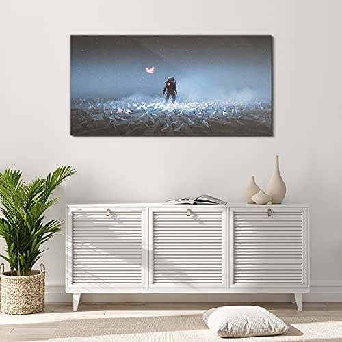 Tableau acrylique 120x60cm astronaute pour decoration murale salon - 4