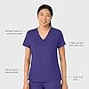 Wink Boundless Women's Tuck-in Scrub Top - Grape, L #1