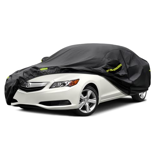 Image of Kaugung 7 Layers Car Cover Custom Fit Acura ILX from 2013 to 2025, Waterproof All Weather Resistant Outdoor Indoor Sun Rain Dust Snow Protection.(USA Warehouse,Within 3-7 Days) Black