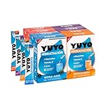 YUYO Vitaminas | 80 sobres de Electrolitos con Vitaminas en Polvo (8 cajas de 10 sobres) | Uva, Naranja, Mora Azul, Jamaica...