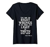 Womens Ida B Wells Light of Truth V-Neck T-Shirt
