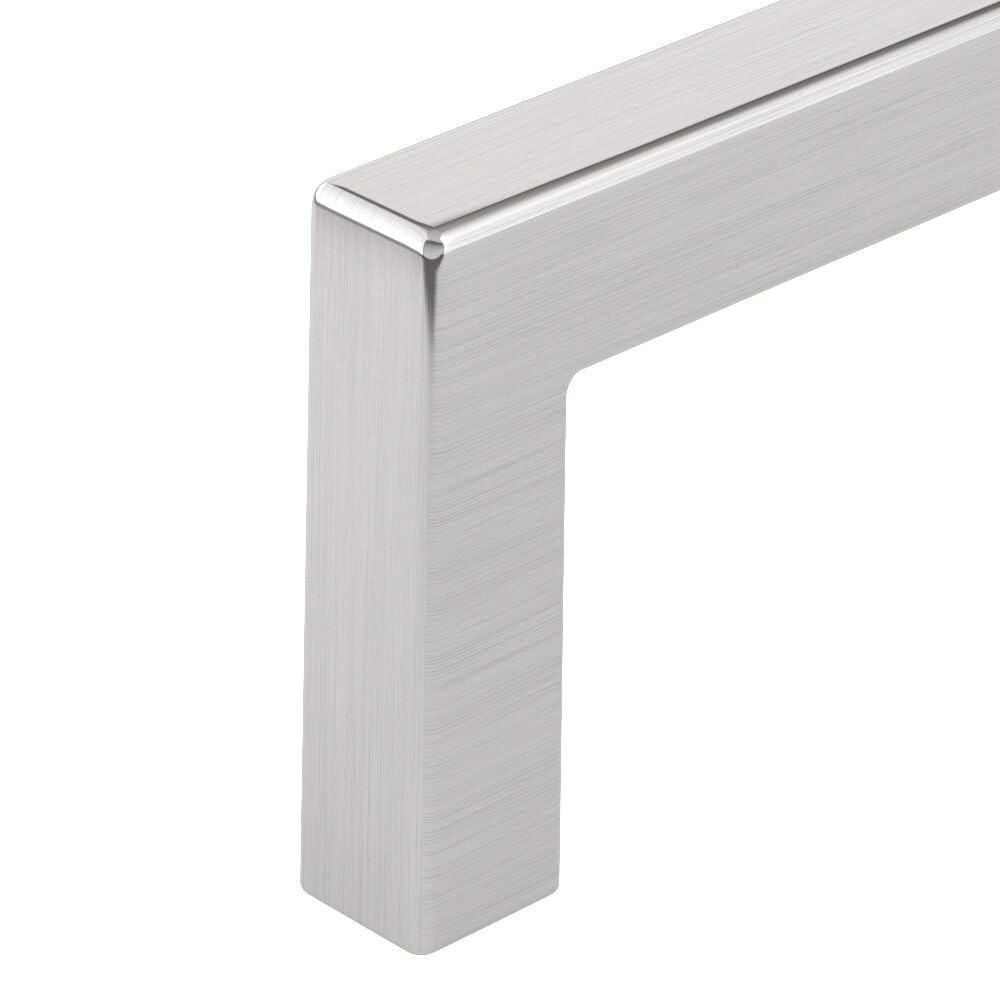 RICHELIEU Hardware - BP87396195 - Contemporary Metal Pull - 873-3 25/32 in (96 mm) - Brushed Nickel Finish - Image 3