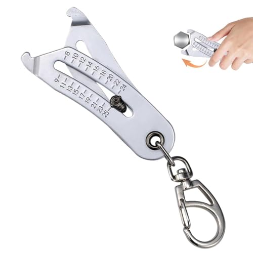 Portable Precise Thread Size Checker Keychain, Nut Thread Checker Bolt Finder Keychain Bolt Finder Verification Tool for Fast and Precise Measurement