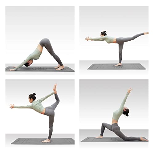 Mat Block Yoga Mat With Non-Slip 1/4'' Thick Anti-Tear, High Density Tpe Eco-Friendly Foam Material For Home, Pilates And Floor Exercises & Fitness, Grey (72'' L X 24'' W) (Atpe002Gy) #TOP6