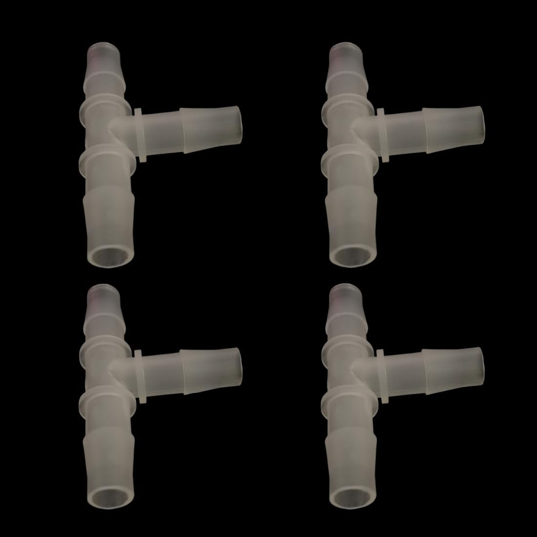 Plastic 1/2" ID Hose Barb Fittings, Equal Barbed Tee Pipe Connectors 3 Way Joint Splicer Mender Union Adapter for Boat Aquarium, 6Pcs