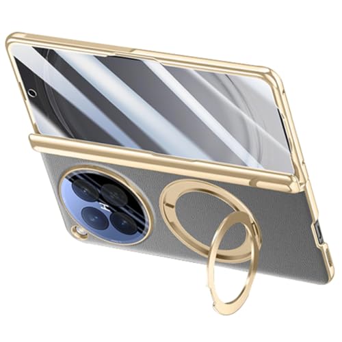 For Oppo Find N6�p�}�O�l�b�g���P�[�X�F�����\�����O�E���b�L�d�グ�q���W�E���U�[�S�ʕی�E��ʕی�J�o�[,Grey