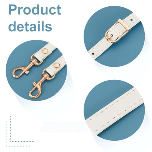 Image of PH PandaHall 5 Colors 1~1.3m Leather Shoulder Strap Replacement with Golden Buckles Adjustable PU Leather Strap Purse Strap Replacement for Clutches Extended Crossbody Bags Purses Briefcase