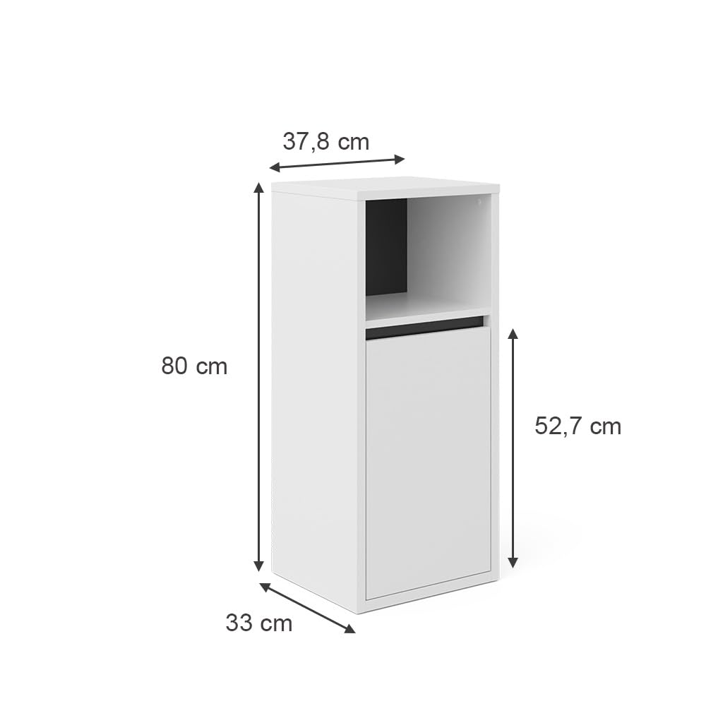 Vicco Meuble Salle de Bain Viola, Blanc, 38x80cm