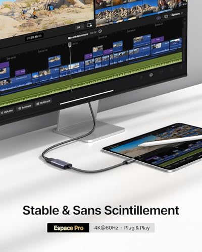 Image of INIU USB C to HDMI Adapter, Original HDMI Certified with Smart Diagnostic LED, 4K@60Hz Type C for MacBook Neo, iMac Laptop, iPad iPhone Samsung Steam Deck Gaming Monitor etc(For Thunderbolt 3 /4 Ports)