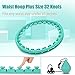 OurStarry 34 Knots Weighted Workout Hoop Plus Size, Smart Waist Exercise Ring for Adults Weight Loss (34 Knots Green)