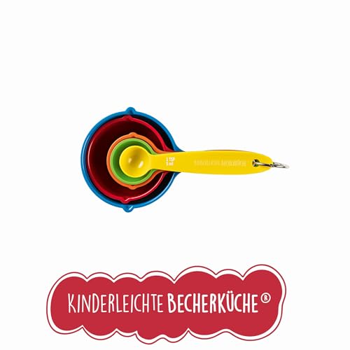 Messbecher-Set mit 5 Messbechern in verschiedenen Größen und Farben | Passend zu allen Bänden von Kinderleichte Becherküche