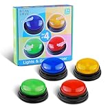 BEAN LIEVE Antwort Buzzer für Unterricht mit Klassenzimmer, Ton und Licht Tasten Spielzeug (Set von 4), Game Show Buzzer Zubehör, Kinder, Mehrfarbig