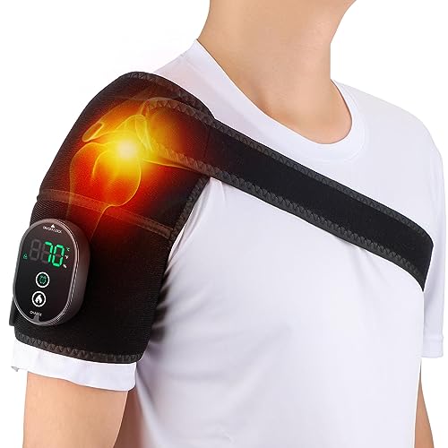 Masajeador calefactable de fisioterapia para rodilla, hombro y codo 3 en 1, calentador inalámbrico recargable para alivio de estrés miniatura 1