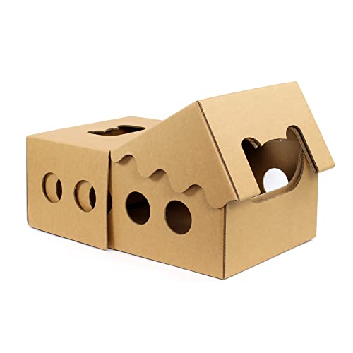 Katzenhaus aus Pappe Katzenhöhle aus Karton Katzenhütte mit großem Eingang Stecksystem Cover