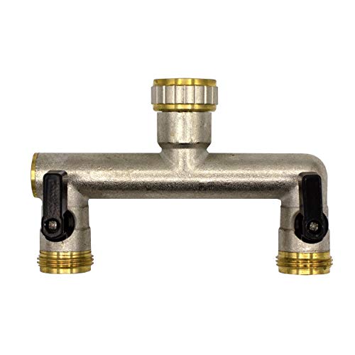 Preisvergleich Produktbild VARIOSAN 2-Wege Wasserverteiler 14375, 3 / 4", Messing, 2 Kugelhähne