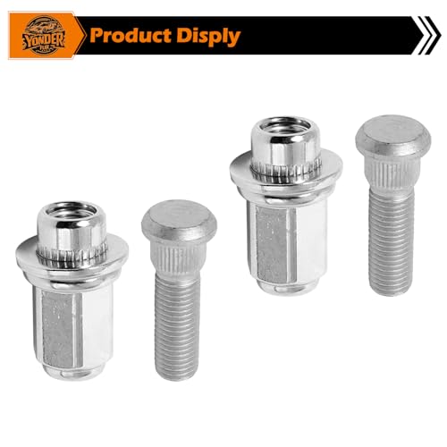 Image of 4PCS M12x1.5 Wheel Studs Lug Nuts Set for Toyota, for Lexus, for Scion, for Pontiac Vibe, 1982-2022 Replaces OE: 611167 + 610266