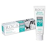 dentifricio sbiancante r.o.c.s. pro delicate whitening - sweet mint/rocs - studiato per schiarire i denti e donare brillantezza, mantenere il sorriso bianco e rinforzare smalto e gengive