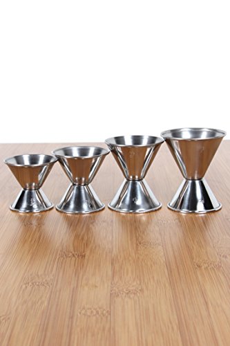 Cucinaprime Cocktail Jigger Set, Stainless Steel, Set Of 4 #TOP2