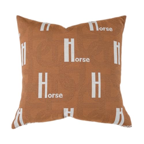 Croker Horse 18x18'' Inches Throw Pillow Cushion Cover - H