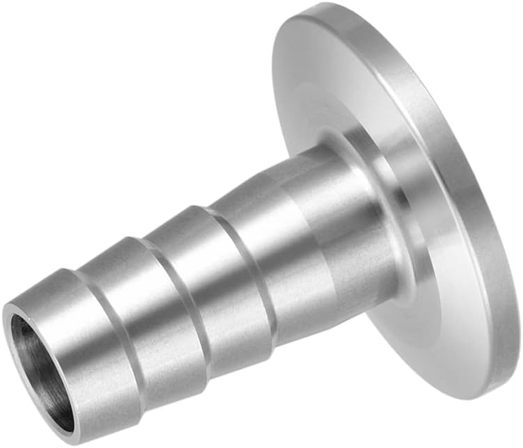 uxcell 304 Stainless Steel KF25 Flange to 16mm Rubber Hose Barb Adapter for Vacuum
