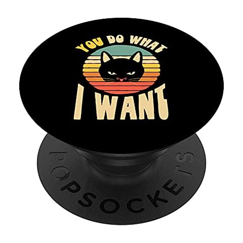 YOU Do What I Want Funny Mean Cat Sunset Retro Vintage PopSockets Swappable PopGrip Cover