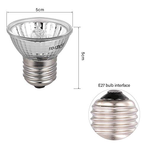 Decdeal 25 W Lâmpada de Calor Halógena UVA UVB Aquecedor Lâmpada Aquecedor Lâmpada para Répteis Laga