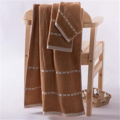 GSZCCZS Handtuch Baumwolle Satin Dot Handtuch Handtuch Handtuch dreiteiliges Set Home Badetuch Gesichtstuch (Farbe: B 3 Stück, Größe: wie abgebildet) (B 3 Stück wie abgebildet) – Bild 3